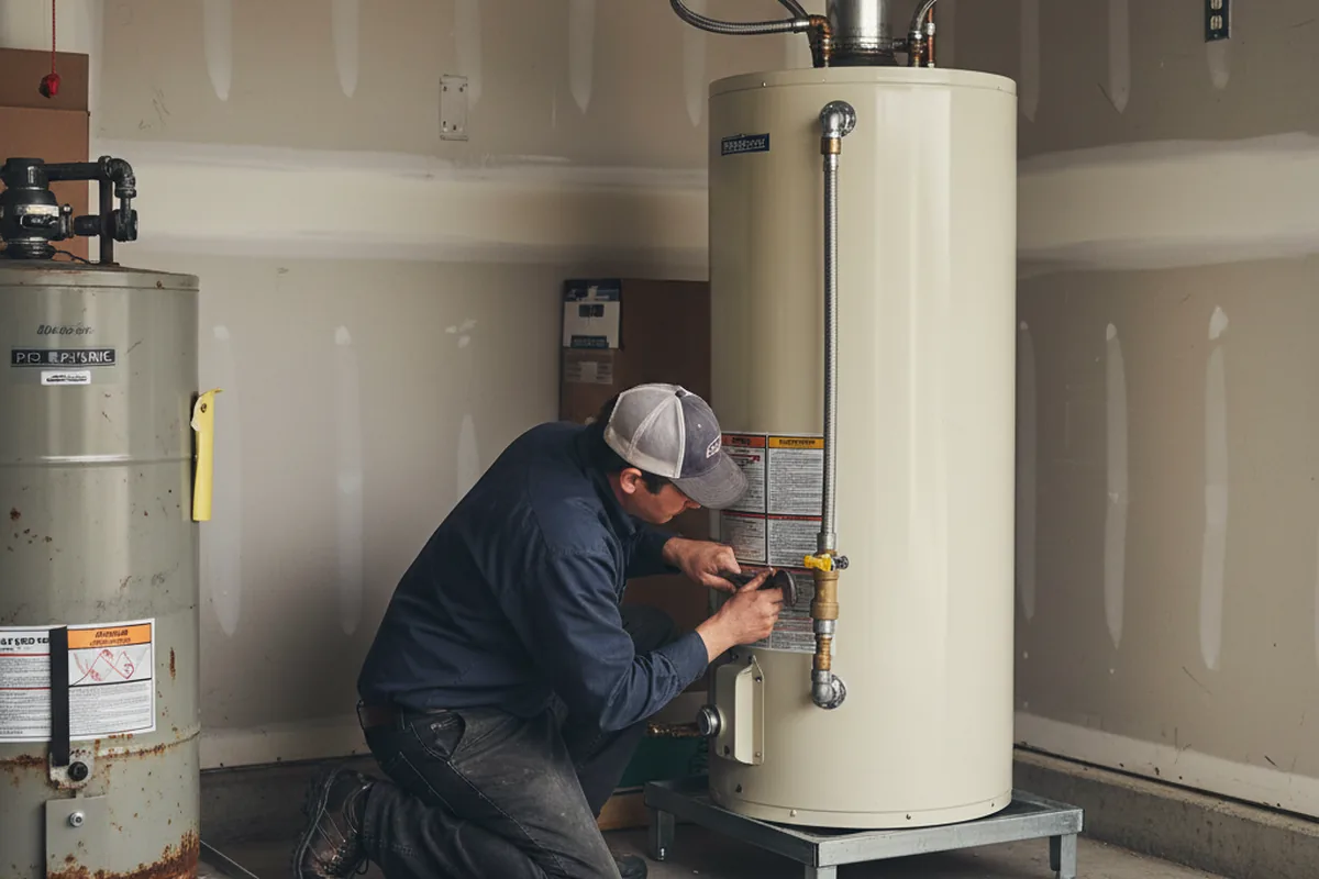 Water heater and shutoff valve replacement in Flossmoor